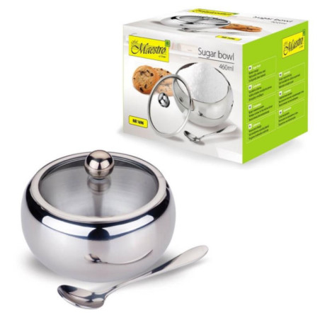 Cukiernica nierdzewna z łyżeczką Maestro MR-1696